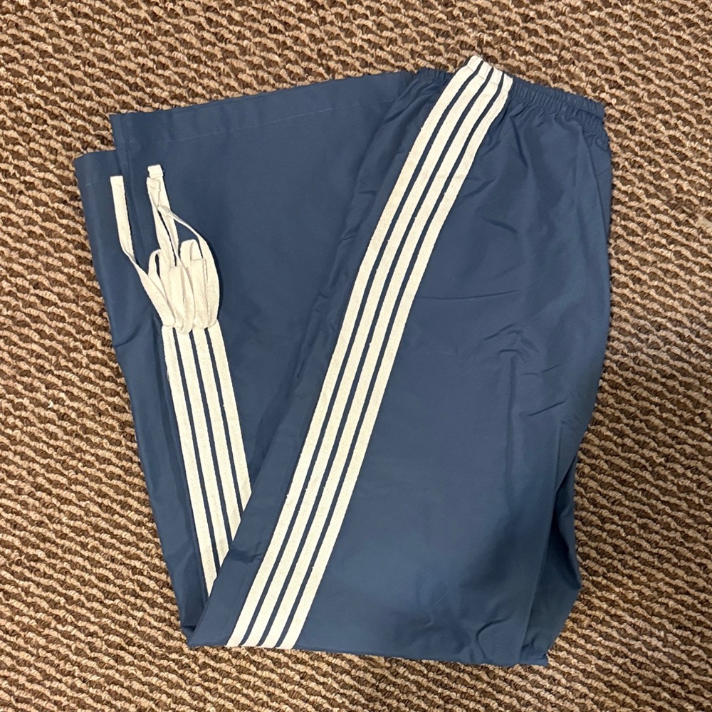 Blue Track Pants with White Stripes - Picture 3 of 6